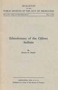 Cover of Ethnobotany of the Ojibwe Indians — Text and Context