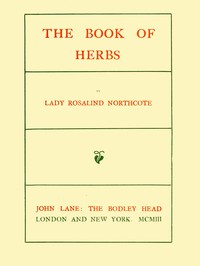 Cover of The Book of Herbs — Text and Con...