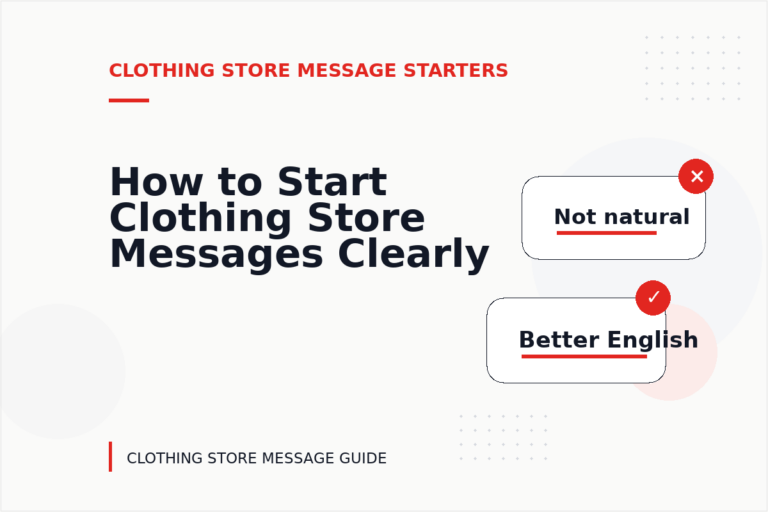 How to Start Clothing Store Messages Clearly