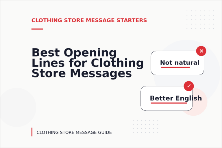 Best Opening Lines for Clothing Store Messages
