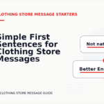 Simple First Sentences for Clothing Store Messages