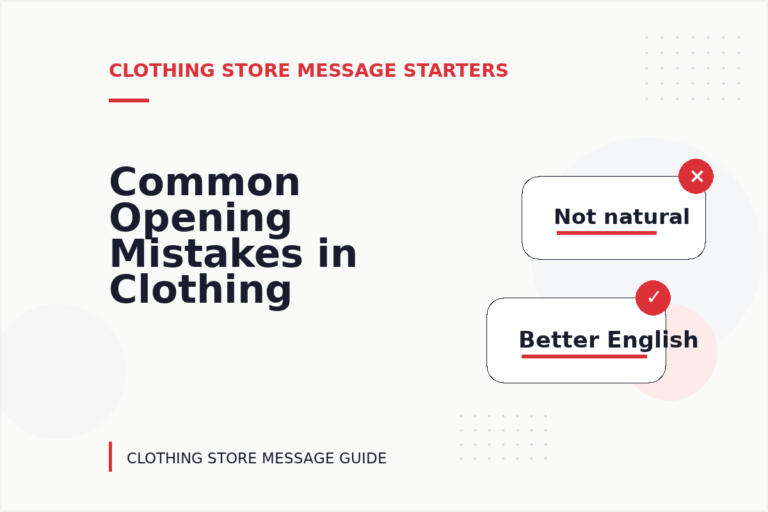 Common Opening Mistakes in Clothing Store Messages