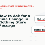 How to Ask for a Time Change in Clothing Store Message English