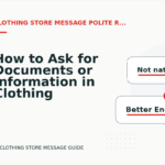 How to Ask for Documents or Information in Clothing Store Message English