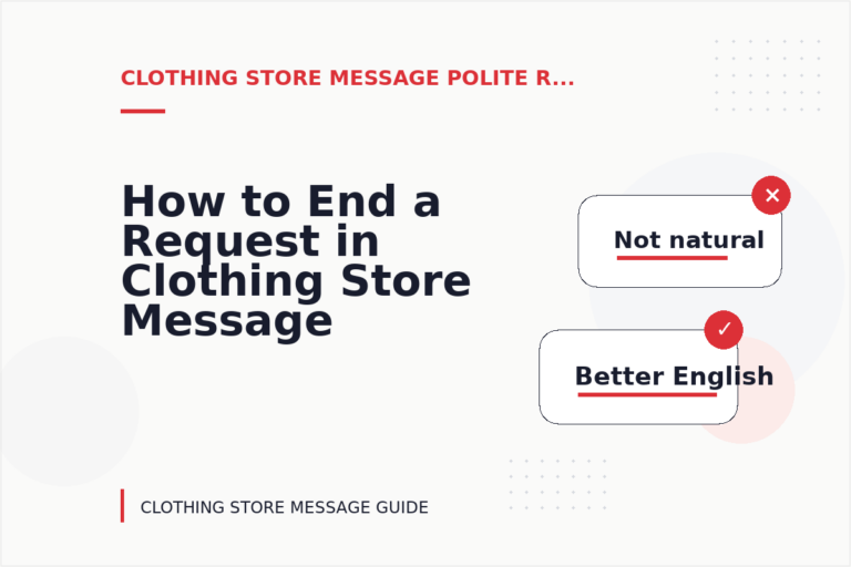 How to End a Request in Clothing Store Message English