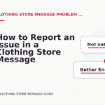 How to Report an Issue in a Clothing Store Message