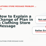 How to Explain a Change of Plan in a Clothing Store Message