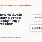 How to Avoid Blame When Explaining a Problem in Clothing Store Message English