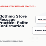 Clothing Store Message Practice: Polite Confirmation Examples