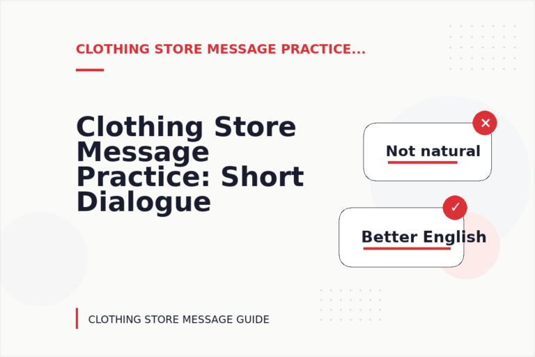 Clothing Store Message Practice: Short Dialogue Examples