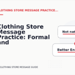 Clothing Store Message Practice: Formal and Friendly Versions