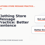 Clothing Store Message Practice: Better Sentence Choices