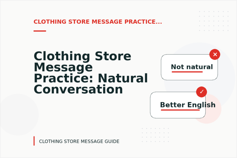 Clothing Store Message Practice: Natural Conversation Lines