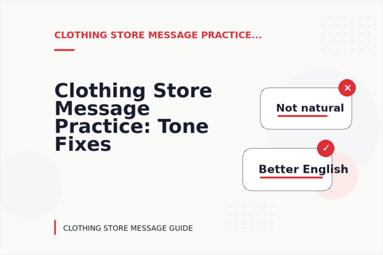 Clothing Store Message Practice: Tone Fixes for Real Situations